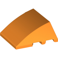Lego Brick Wedged, Curved 4 x 3 No Studs [Plain] / Orange