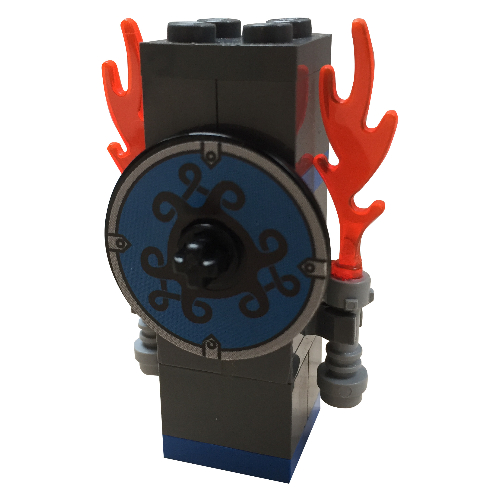 Lego Viking Chess Piece Blue Rook - Glued