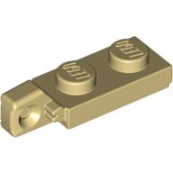 Lego Hinge Plate 1 x 2 Locking with 1 Finger On End, with Groove / Tan