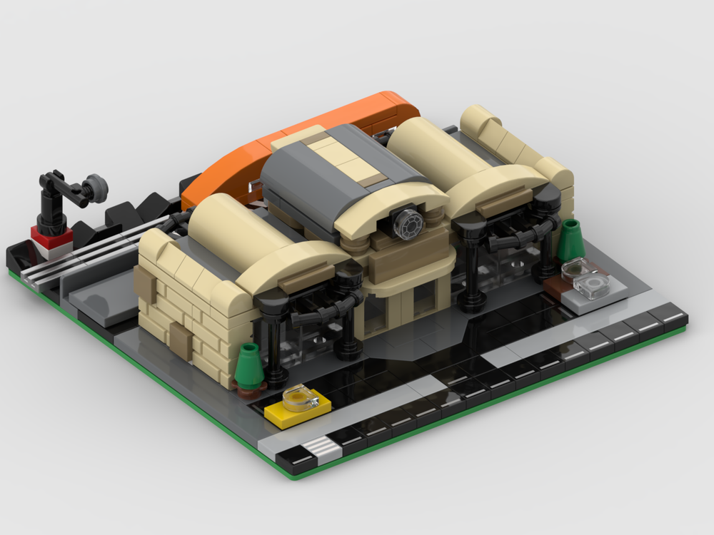 Lego Microscale Vintage Train Station