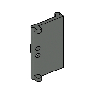 Lego Door 1 x 2 x 3 with Vertical Handle / Dark Gray