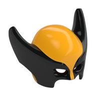 Lego Mask Wolverine with Black Pointed Sides Print / Bright Light Orange