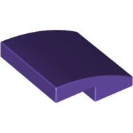 Lego Brick Curved 2 x 2 x 2/3 / Dark Purple