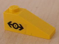 Lego Slope 33 3 x 1 with Black Train Logo Pattern Model Right Side (Sticker) - Set 4525