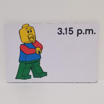Lego Activity Card, Time-Teaching 12-Hour Clock 3.15 p.m.