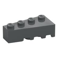 Lego Brick Wedged, Angled 4 x 2 Left / Dark Bluish Gray