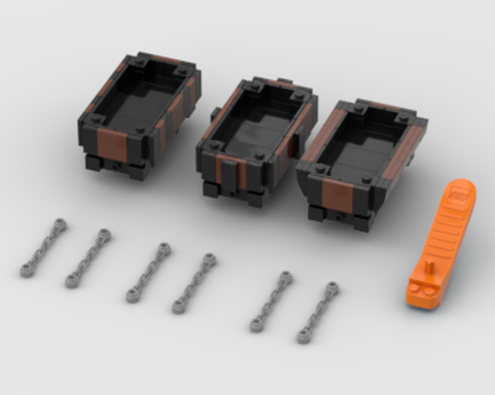 Lego Open Trucks (Brown)