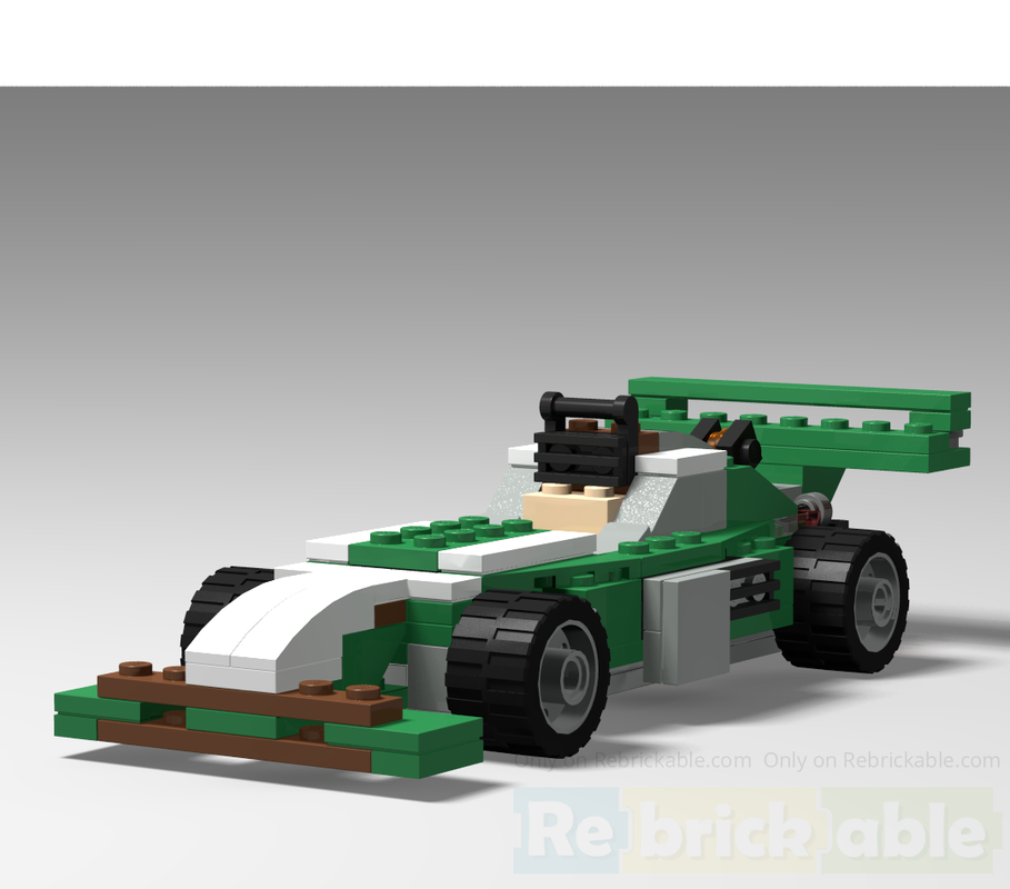 Lego Green F1 Racer (6743 Street Speeder Alt Build)