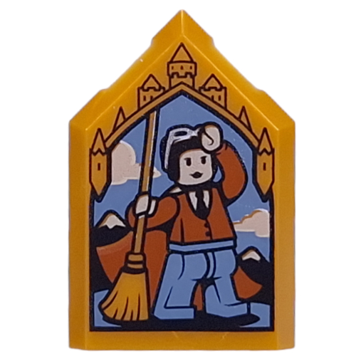 Lego Tile Special 2 x 3 Pentagonal with Jocunda Sykes Print