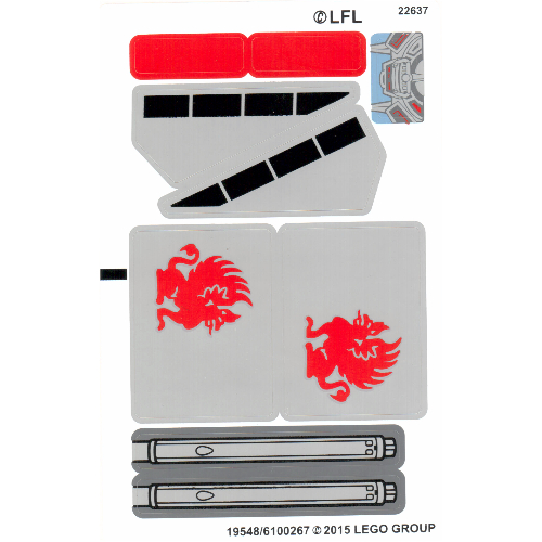 Lego Sticker Sheet for Set 75081-1 / [No Color/Any Color]