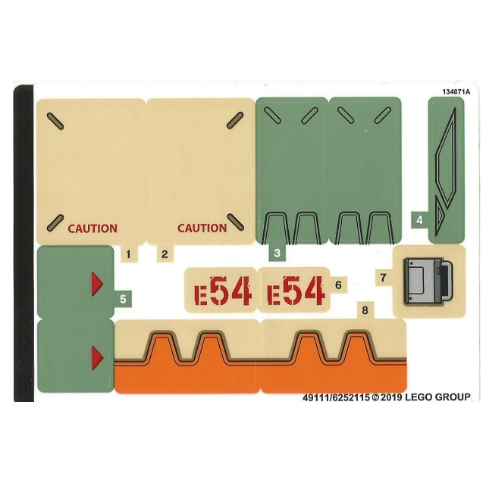 Lego Sticker Sheet for Set 75974-1 / [No Color/Any Color]