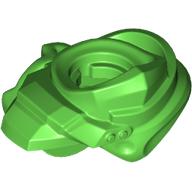 Lego Minifig Neckwear Shoulder Guard with Hood and Katana Holder / Bright Green