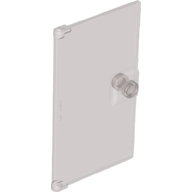 Lego Door 1 x 4 x 6 Smooth with Chamfered Handle Plinth / Trans-Brown
