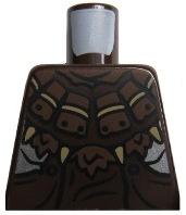 Lego Torso LotR Leather Armor Pattern (Mordor Orc) / Dark Brown