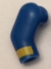 Lego Arm, Right with Yellow Stripe Pattern / Blue