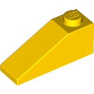 Lego Brick Sloped 33° 3 x 1 / Yellow