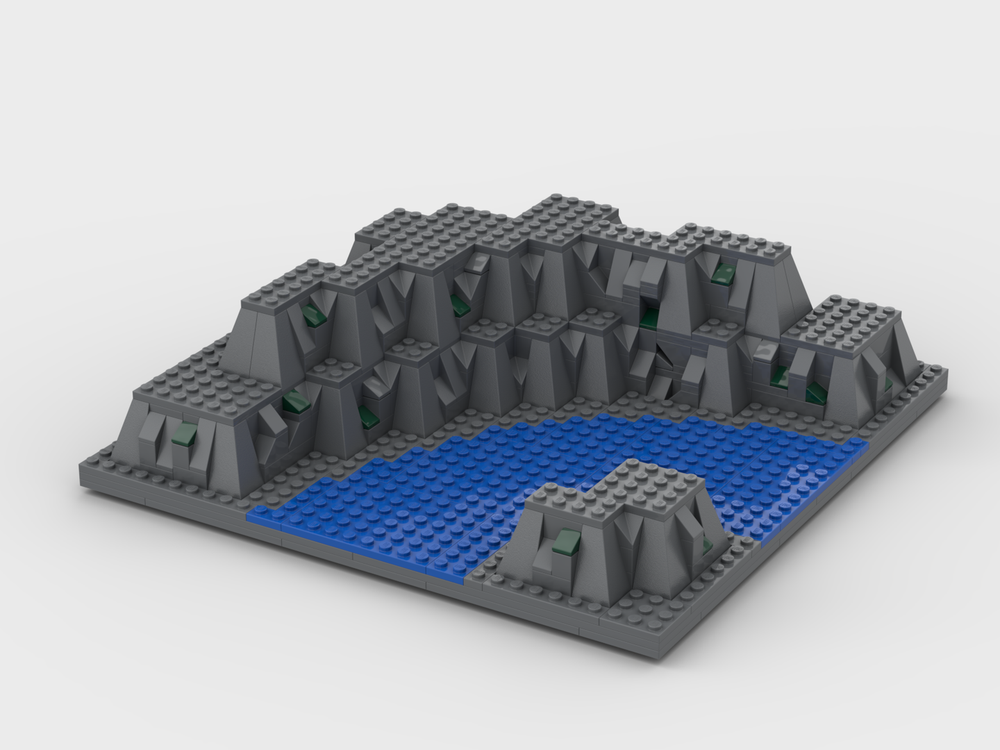 Lego 3D Baseplate with river