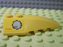 Lego Wedge 6 x 2 Right with 'FUEL' and Filler Cap Pattern (Sticker) - Set 7776