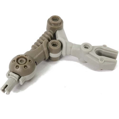 Lego Large Figure Limb, Arm, Lower Section with Light Gray Grabber, Light Gray Pin (Jens) / Dark Gray
