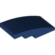Lego Brick Curved 4 x 2 No Studs / Dark Blue