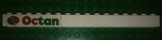 Lego Brick 1 x 16 with Octan Logo Pattern (Sticker) - Sets 6397 / 6472
