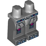 Lego Hips and Dark Bluish Gray Legs with Medium Blue Belt, Light Bluish Gray Straps with Dark Pink Dots and Light Bluish Gray Talons Print