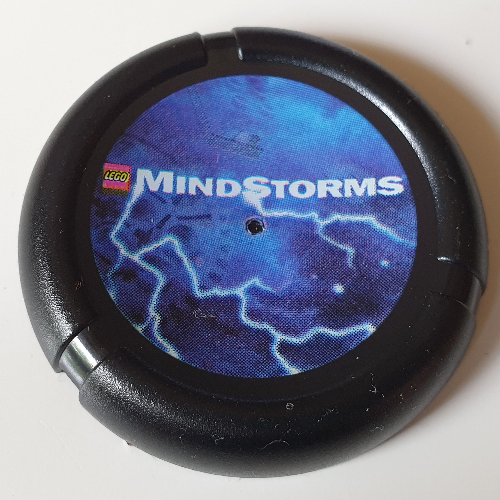 Lego Large Figure Throwing Disk, MindStorms Print / Black