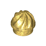 Lego Plate Round 1 x 1 Swirled Top / Pearl Gold