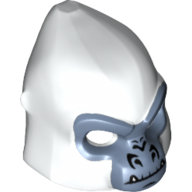 Lego Mask Gorilla with Sand Blue Face and Fangs Print / White