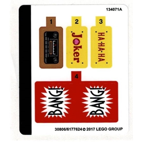 Lego Sticker Sheet for Set 70906-1