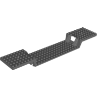Lego Vehicle Base, Train 6 x 34 Split-Level without Bottom Tubes / Dark Bluish Gray