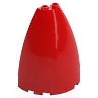 Lego Cone Half 6 x 3 x 6 (Elliptic Paraboloid) / Red