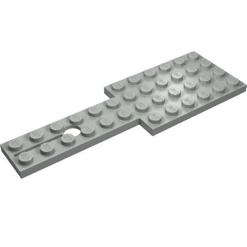 Lego Vehicle Base 4 x 12 for Steering Gear / Light Gray