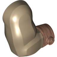 Lego Arm, Bigfig, Right with Copper Wristband / Dark Tan