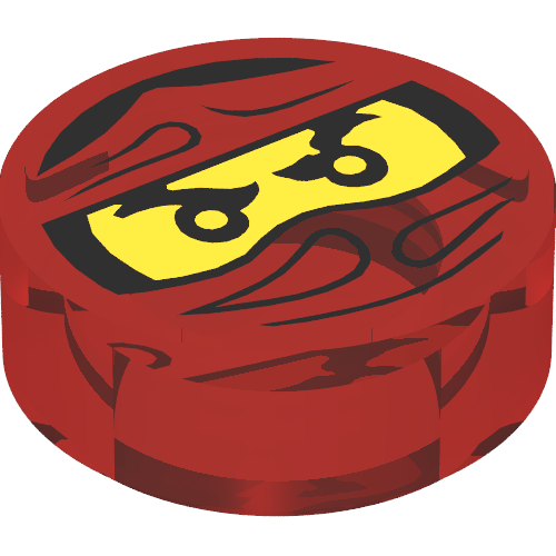 Lego Tile Round 1 x 1 with Trapped Kai Print