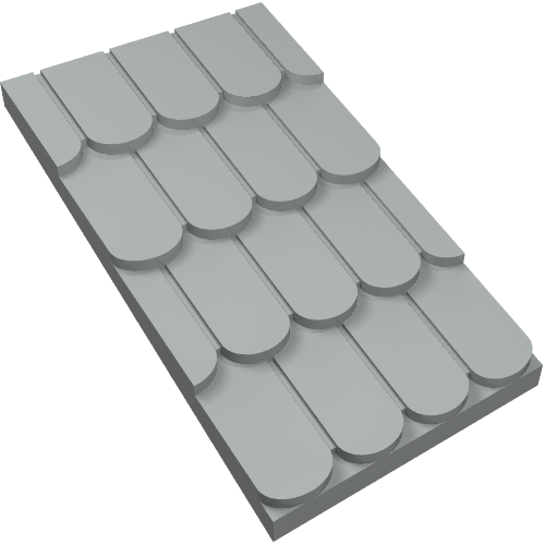 Lego Fabuland, Roof Slope without Top Hole / Light Gray