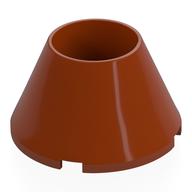 Lego Cone 4 x 4 x 2 Hollow No Studs / Dark Orange