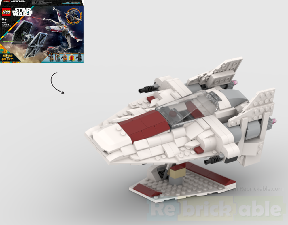 Lego 75393 A-Wing - Built using only the parts from the X Wing