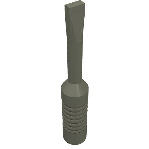 Lego Tool Screwdriver with Narrow Head [6-Rib Handle] / Dark Gray