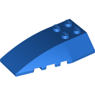 Lego Brick Wedged, Curved 6 x 4 Triple / Blue