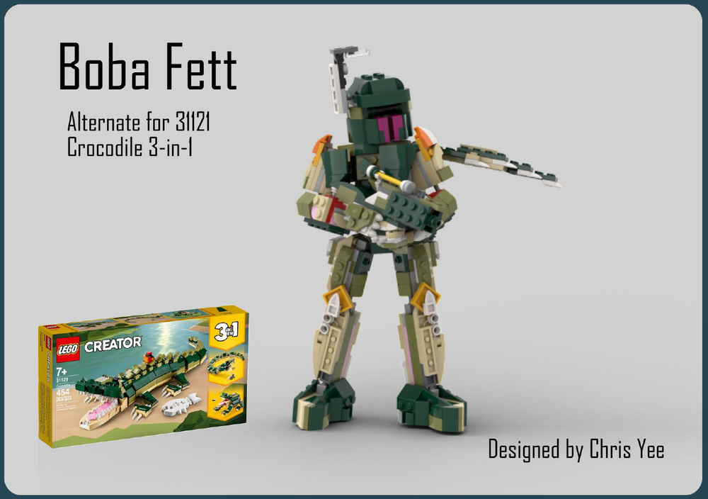 Lego BobaFett Alternate for 31121 Crocodile 3-in-1