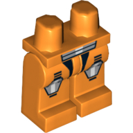 Lego Hips and Orange Legs with Galaxy Squad Armour with Large Light Bluish Gray and White Knee Pads and Short Belt Print / Orange