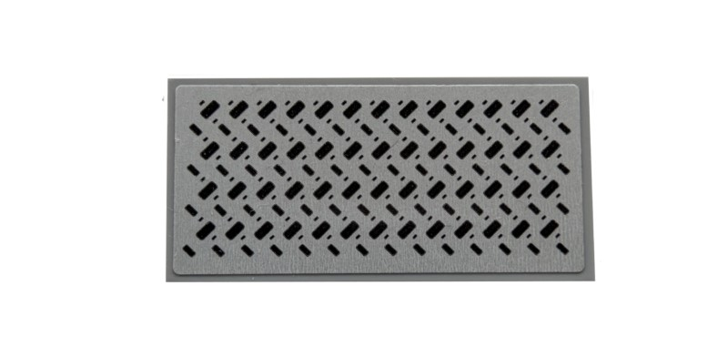 Lego Tile 2 x 4 with Tread Plate Pattern (Sticker) - Set 42078 / Light Bluish Gray