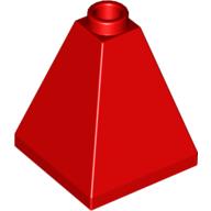 Lego Brick Sloped 75° 2 x 2 x 2 Quadruple Convex / Red