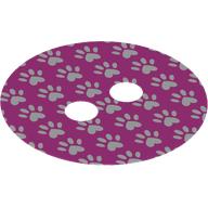 Lego Hipwear Skirt, Round with White Pawprints print / Dark Pink