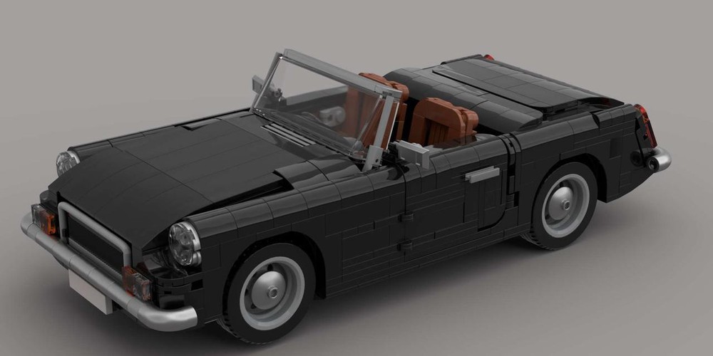 Lego MG B Roadster Black with 'autumn leaf' interior