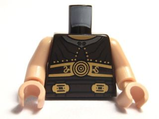 Lego Torso Armor Ribbed with Disk and Two Buckles Pattern / Light Nougat Arms / Light Nougat Hands