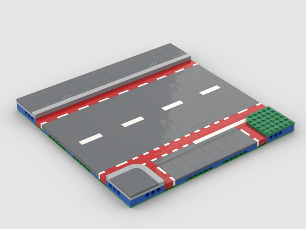 Lego MILS junction with Dutch style bike lanes