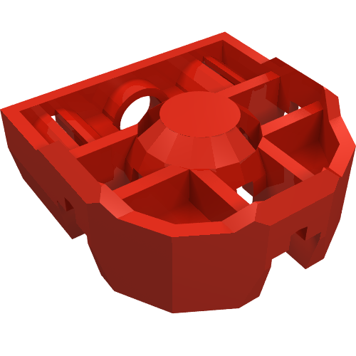 Lego Technic Pin Connector Block 3 x 3 x 1 / Red