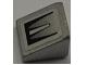 Lego Slope 30 1 x 1 x 2/3 with Black Taillight Fade on Silver Background Pattern (Sticker) - Sets 8186 / 8193